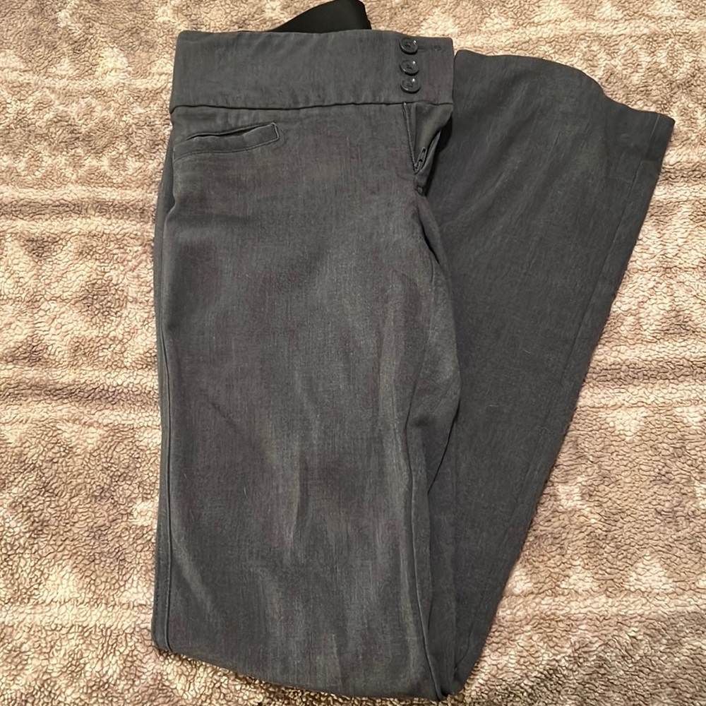 Hollywould boot cut grey dress pants : size: 1 (juniors)